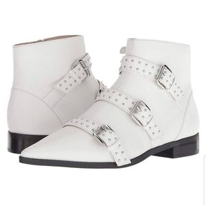 Nine West white seraphim booties
